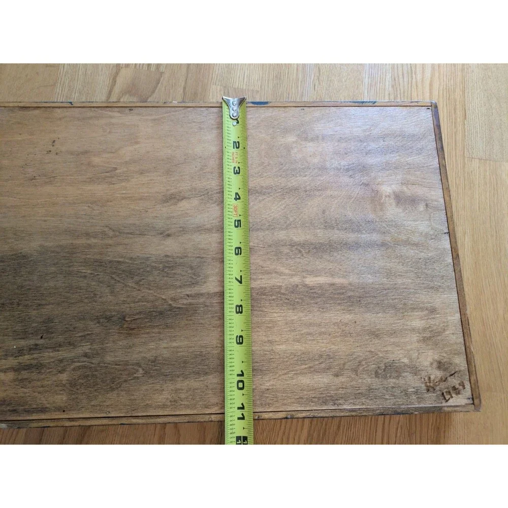 Vintage 80s Hand Painted Floral Wood Serving Tray Handles Art Cottagecore 11x17